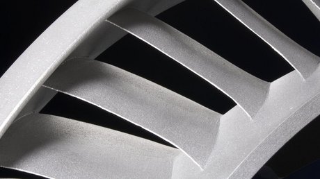 Close up of a turbine wheel made using investment casting