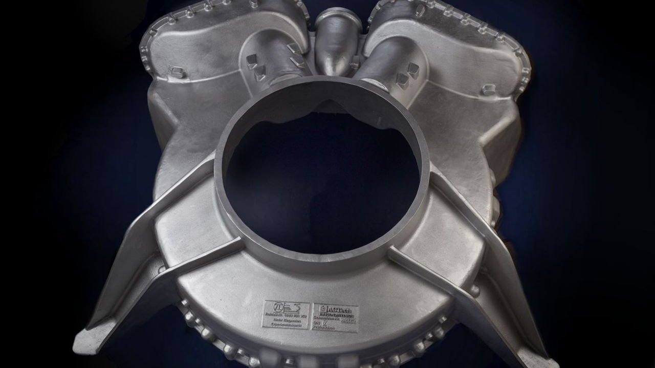 Gearbox housing for helicopter as product photo